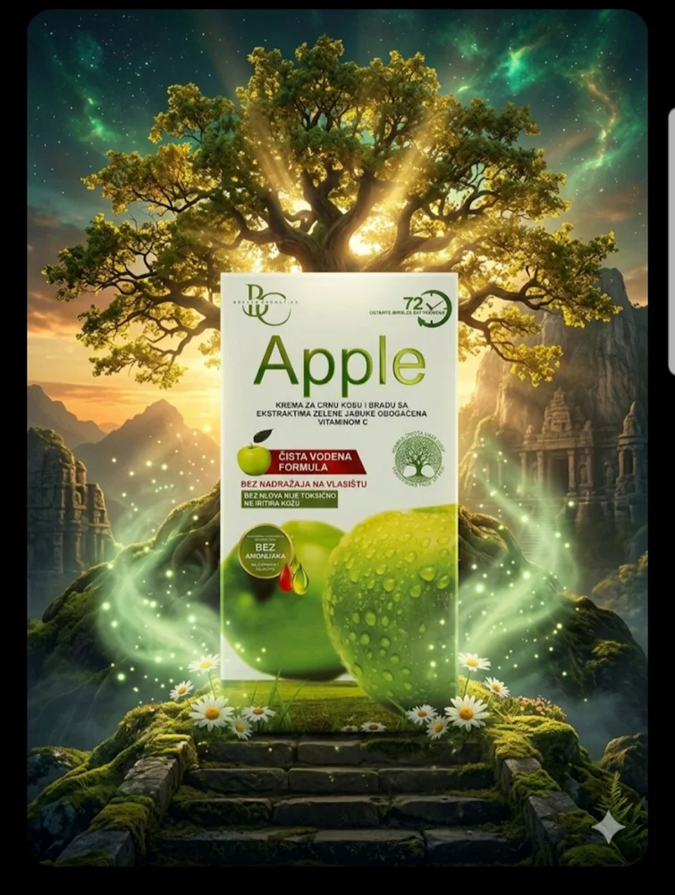 BC Apple krema za farbanje kose i brade 500 ml — fotografija 2